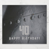 ブラックメタルロフトスタイルマンズパーティー ビールラベル (シングルラベル)