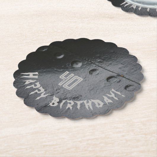 ブラックメタルロフトスタイルマンズパーティー ペーパーコースター (アングル)