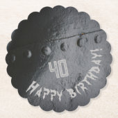 ブラックメタルロフトスタイルマンズパーティー ペーパーコースター (正面)