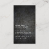 ブラックメタル上のデザイナースクライブログランジゴ 名刺 (裏面)