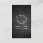 ブラックメタル上のデザイナースクライブログランジゴ 名刺 (正面)