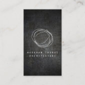 ブラックメタル上のデザイナースクライブログランジゴ 名刺 (正面)