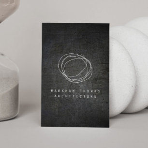 ブラックメタル上のデザイナースクライブログランジゴ 名刺