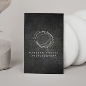 ブラックメタル上のデザイナースクライブログランジゴ 名刺