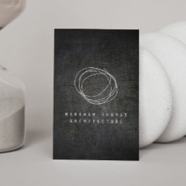 ブラックメタル上のデザイナースクライブログランジゴ 名刺