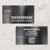 ブラックメタル建築会社テンプレート 名刺 (正面/裏面)