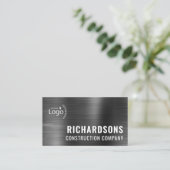 ブラックメタル建築会社テンプレート 名刺 (スタンド正面)