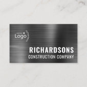 ブラックメタル建築会社テンプレート 名刺 (正面)