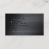 ブラックメタル金ゴールドダマスク企業の事業 名刺 (裏面)