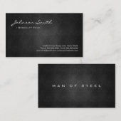 ブラックメタル鉄鋼 – プラチカッコいいナルック 名刺 (正面/裏面)