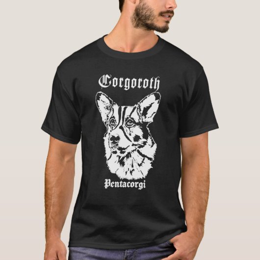 ブラックメタル コーギー Corgoroth Gorgoroth Tシャツ (正面)