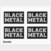 ブラックメタル 長方形シール (シート)