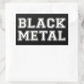 ブラックメタル 長方形シール (バッグ)