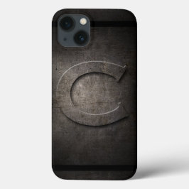 ブラックメタルCモノグラムIphoneケース iPhone 13ケース