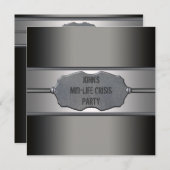 ブラックメタルMans 40th誕生日パーティー 招待状 (正面/裏面)