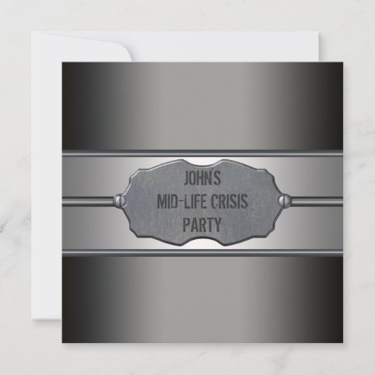 ブラックメタルMans 40th誕生日パーティー 招待状 (正面)