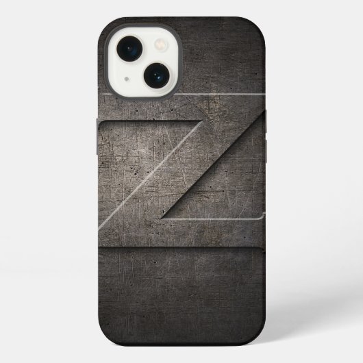 ブラックメタルZモノグラムiPhoneケース iPhoneケース (裏面)