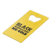 ブラックメダリオンズ金ゴールド クレジットカード栓抜き (正面アングル)