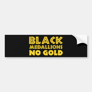 ブラックメダリオンズ金ゴールド バンパーステッカー