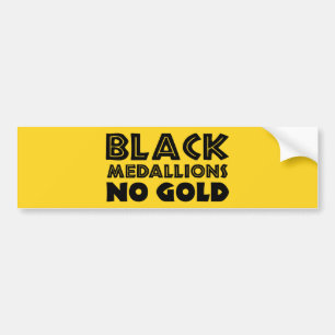 ブラックメダリオンズ金ゴールド バンパーステッカー