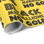 ブラックメダリオンズ金ゴールド ラッピングペーパー (ロールコーナー)