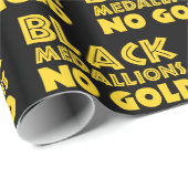 ブラックメダリオンズ金ゴールド ラッピングペーパー (ロールコーナー)