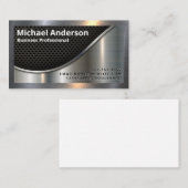 ブラックメッシュとメタリ縁どック 名刺 (正面/裏面)