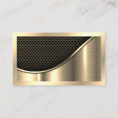 ブラックメッシュとメタル金ゴールド | QRコード 名刺 (裏面)