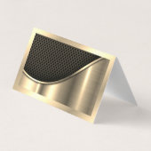 ブラックメッシュとメタル金ゴールド | QRコード 名刺 (裏面)