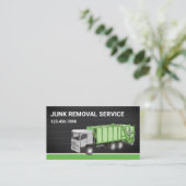 ブラックメッシュのジャンク·リムーバブル·サービスゴミ·トラック 名刺 (スタンド正面)