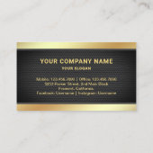 ブラックメッシュゴールド実在フォイルエステートフォト不動産仲介業者 名刺 (裏面)