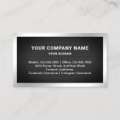 ブラックメッシュシルバーフォイ実在ルエステートフォト不動産仲介業者 名刺 (裏面)