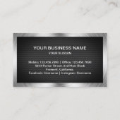 ブラックメッシュスチール家電製品修理 名刺 (裏面)