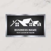 ブラックメッシュハウス屋根建築屋上 名刺 (正面)