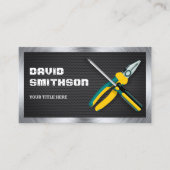 ブラックメッシュハンドマン修理ツール電気技師 名刺 (正面)