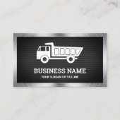 ブラックメッシュ建築運搬ダンプトラック 名刺 (正面)