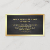 ブラックメッシュ金ゴールドスナイパーライフルガンショップガンスミス 名刺 (裏面)