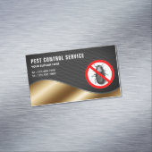 ブラックメッシュ金ゴールド有害生物防除サービス マグネット名刺 (インサイチュ)