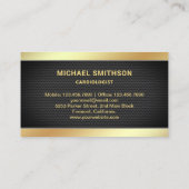 ブラックメッシュ金ゴールド聴診器プロフェッショナル 名刺 (裏面)