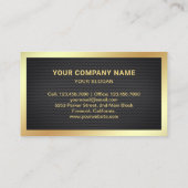 ブラックメッシュ金箔フォトエステ実在ートエージェント 名刺 (裏面)