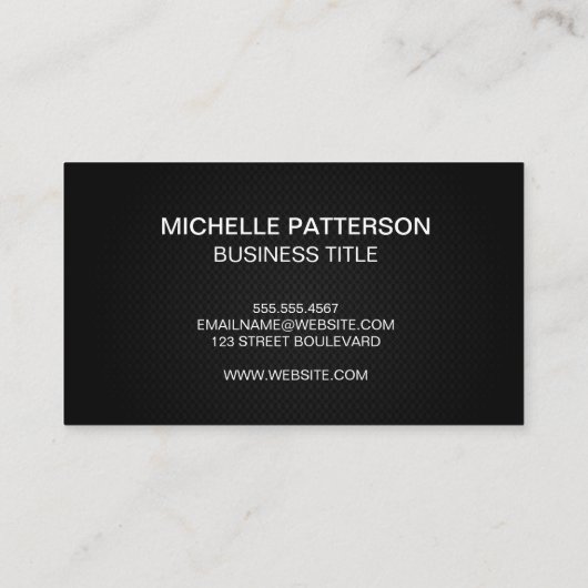 ブラックメッシュ 名刺 (裏面)