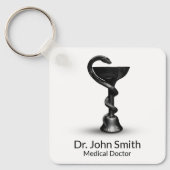 ブラックメディカルスネークボウル衛生方白幹部 キーホルダー (正面)