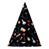 ブラックメディカルドクターナース卒業紙 パーティーハット (左)