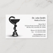 ブラックメディカルボウルスネーク衛生ホワイトカドゥセウス 予約カード (正面)