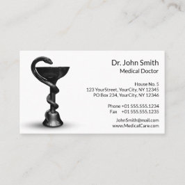 ブラックメディカルボウルスネーク衛生ホワイトカドゥセウス 予約カード