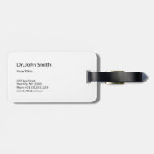 ブラックメディカルボウル衛生方白蛇カドゥセウス ラゲッジタグ (裏面横)