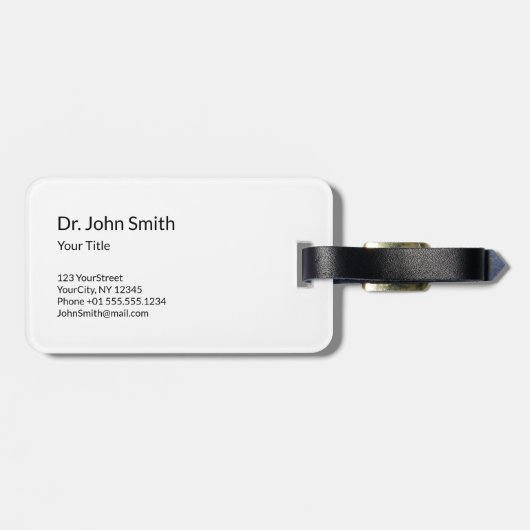 ブラックメディカルボウル衛生方白蛇カドゥセウス ラゲッジタグ (裏面横)