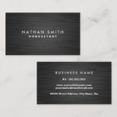 ブラックメモダンタルプロフェッショナル名刺 名刺 (正面/裏面)