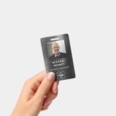 ブラックメモダンタル従業員の写真ID バッジ (手持ち)