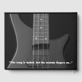 ブラックメモリアルゲストブックにエレクトリックバスギター ゲストブック (裏面)